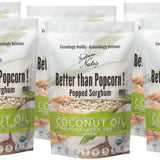 Organic Popped Sorghum Coconut Oil Pink Himalayan Sea Salt