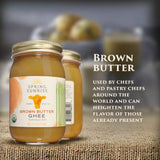 Brown Butter Organic Grass Fed Ghee: 8oz