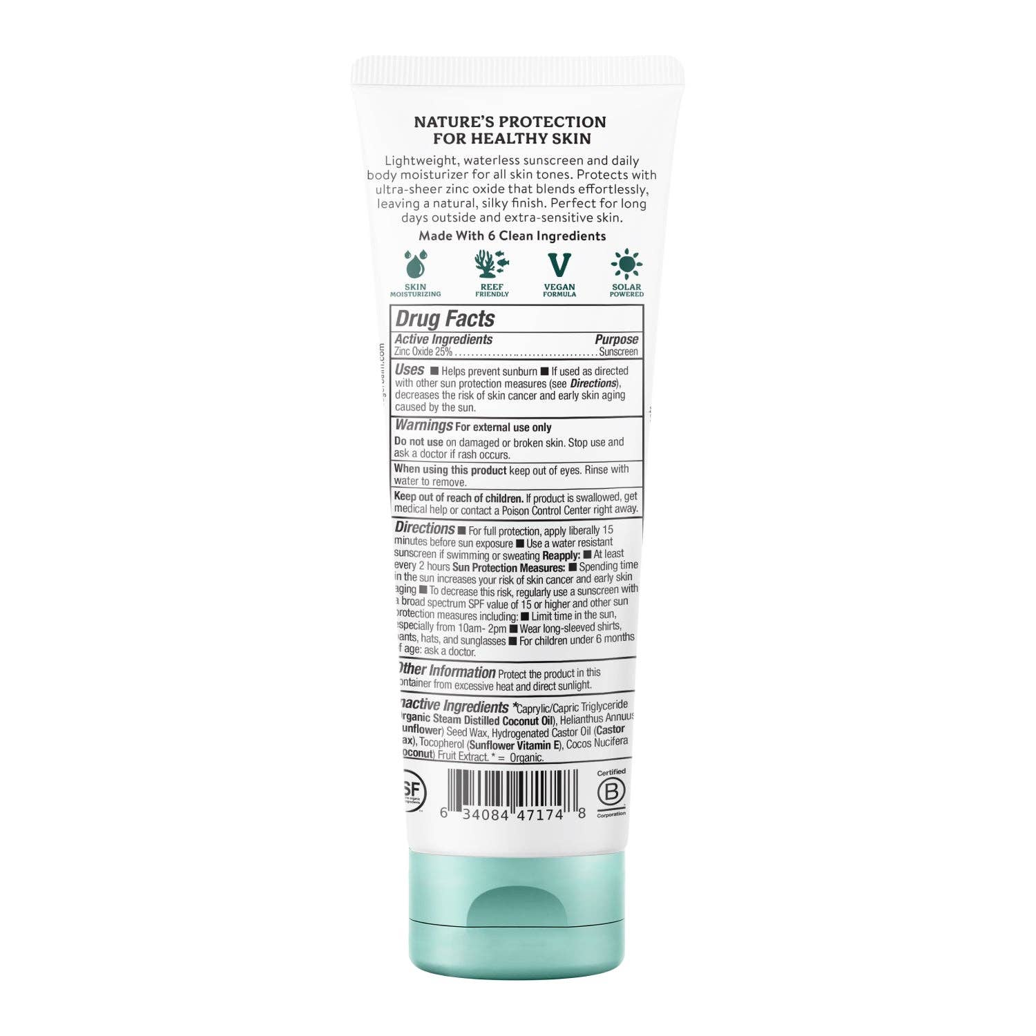 Badger Mineral Daily Sunscreen SPF 50, with Zinc Oxide