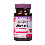 Bluebonnet Vitamin B12 2000 mcg, Raspberry Flavor, 90 Chewable Tablets
