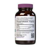 Supplement bottle with purple cap and label on a white background