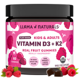Llama Naturals Kids & Adults D3/K2 Really Raspberry 60 ct