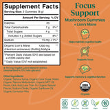 Charlotte's Web Focus Support Lions Mane, 60 Gummies, Tangerine Flavor