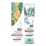 Badger Mineral Tinted Face Sunscreen SPF 40, with Zinc Oxide